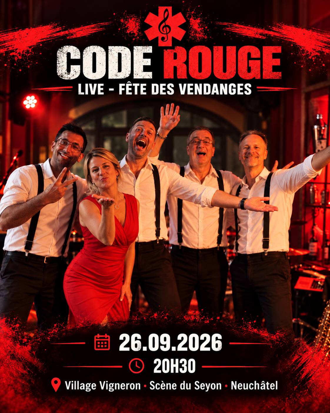 Code Rouge live à la Fête des Vendanges de Neuchâtel